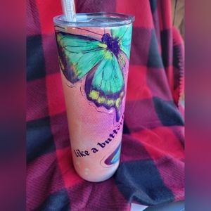 Like a butterfly 20 oz stainless steel tumbler